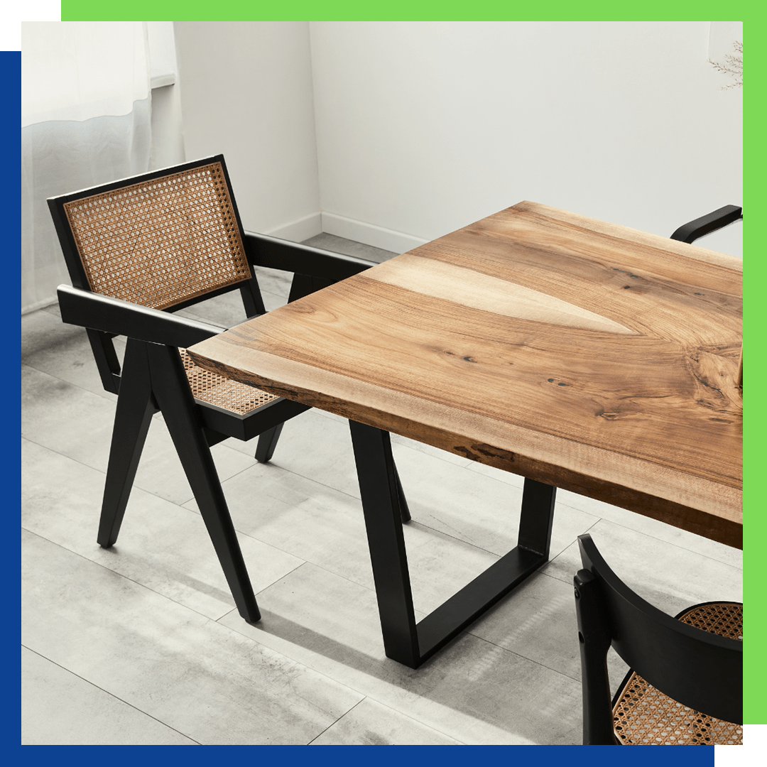 Wood table and chairs