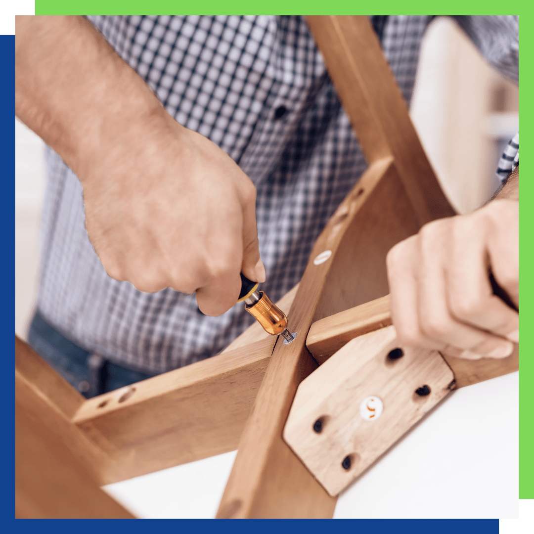 repairing piece of wood furniture