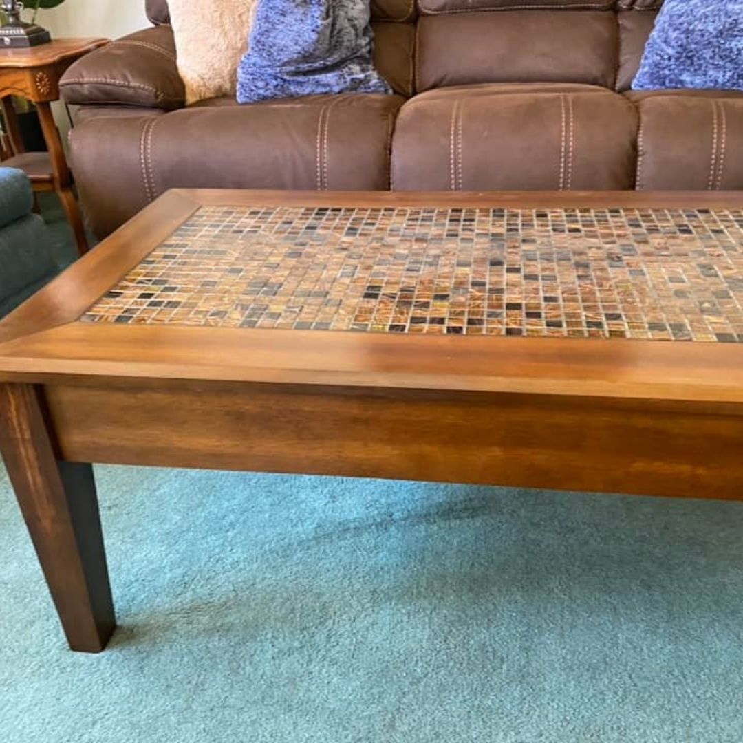 restored wood table
